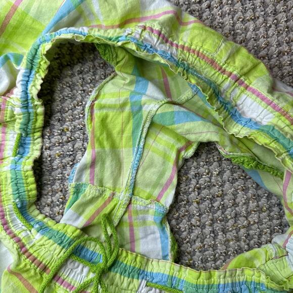 Cute vintage y2k Victoria’s Secret low rise green plaid mini/ micro shorts - Picture 5 of 6